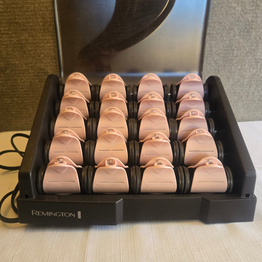 Remington T Studio H-9000 Hot Rollers Hair Curlers 20 Clips Velvet - Picture 3 of 5